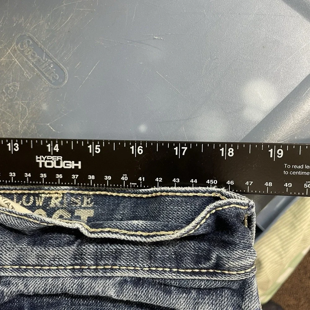 Ariat Jeans Mens 36x30 Blue M4 Bootcut Boundary Low Rise Western Distressed Work